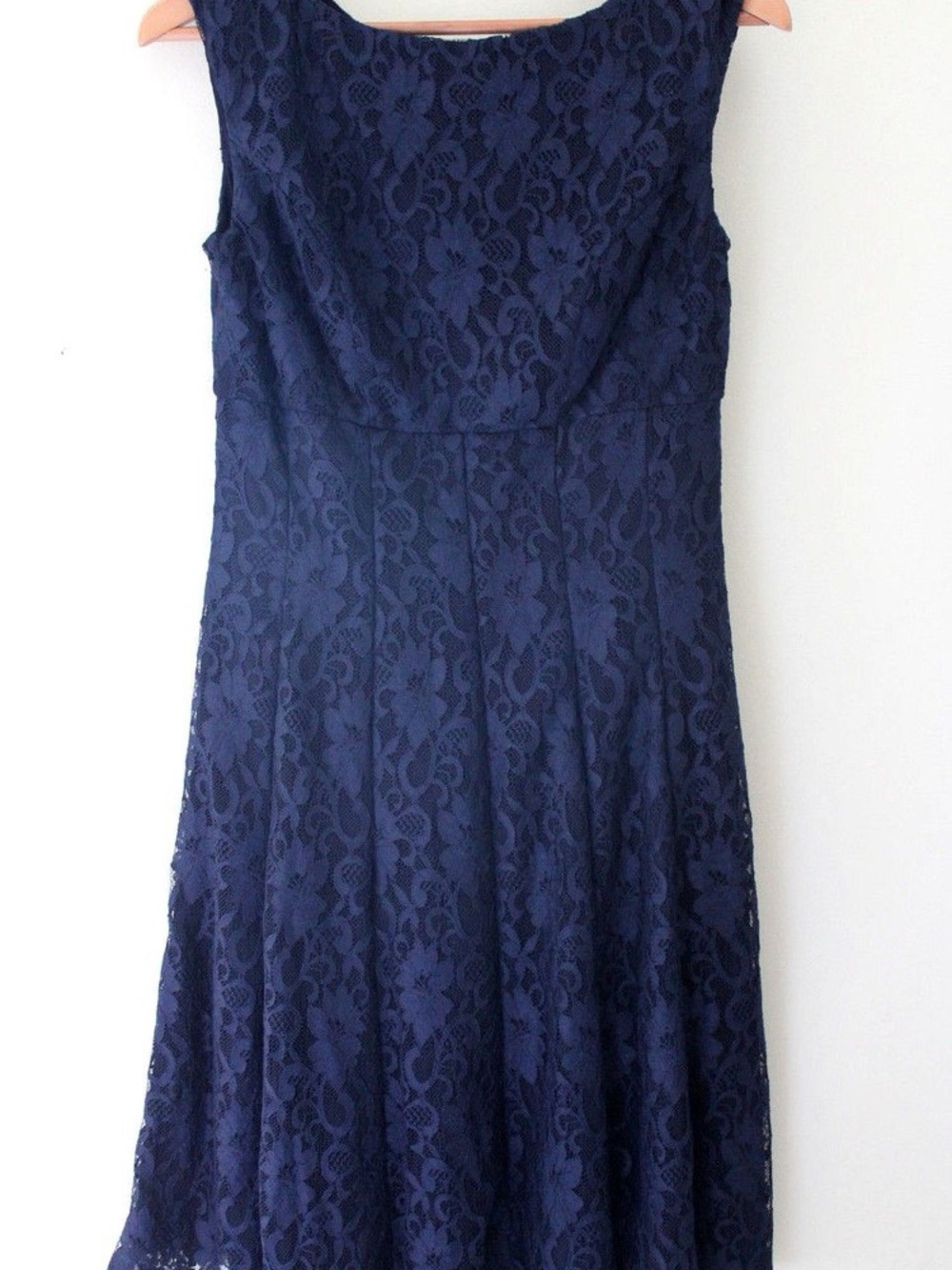 Lauren Ralph Lauren Navy Lace Midi Dress